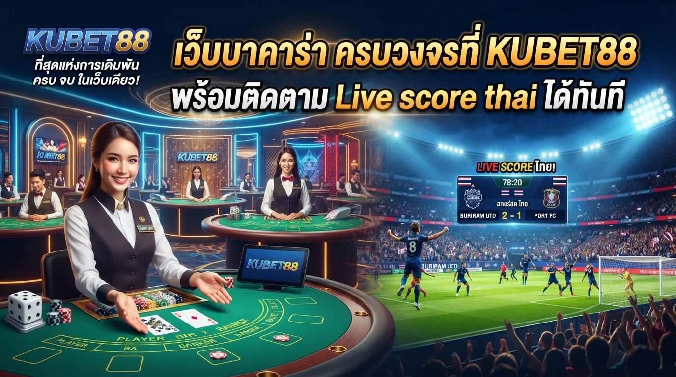 เว็บ บา คา ร่า ครบวงจรที่ KUBET88 พร้อมติดตาม Live score thai ได้ทันที